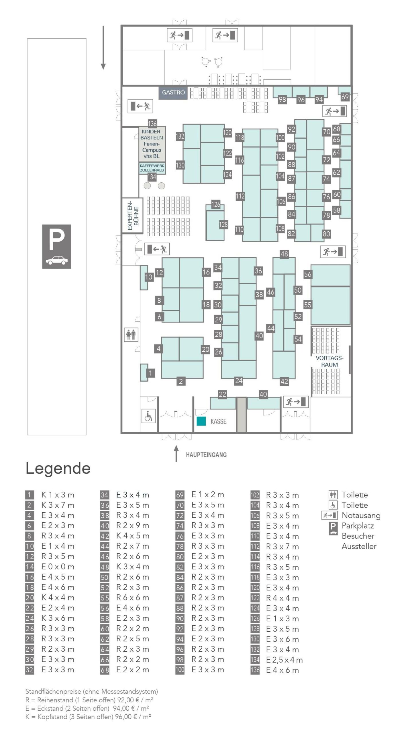 Hallenplan Gesundheitstage Balingen